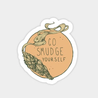 Go Smudge Yourself || Burning Sage Illustration || PINK Sticker
